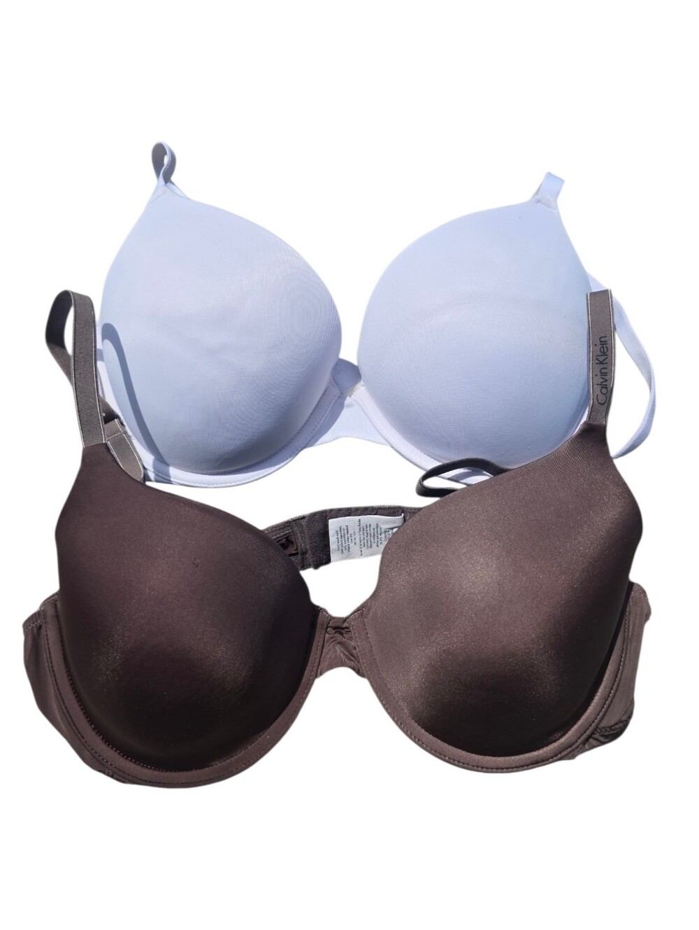 36C PINK & Calvin Klein T-Shirt Bra Bundle | White & Brown Everyday Bras